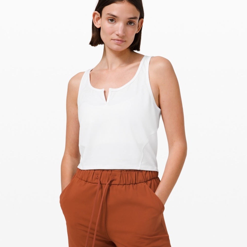 Lululemon Cropped Henley Tank Top
